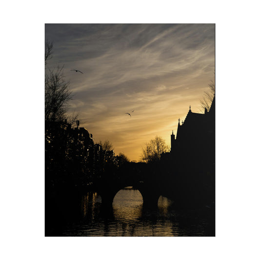 Sunset in Amsterdam - Matte Poster