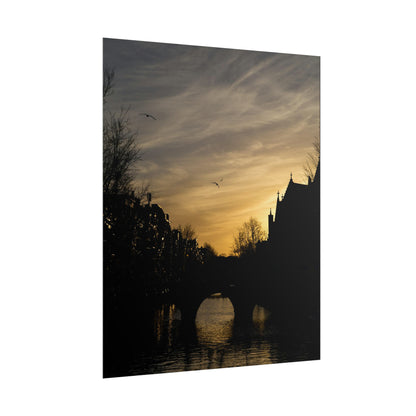 Sunset in Amsterdam - Matte Poster