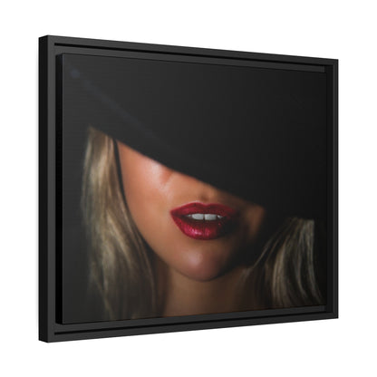 Red Lips - Framed Canvas