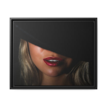 Red Lips - Framed Canvas