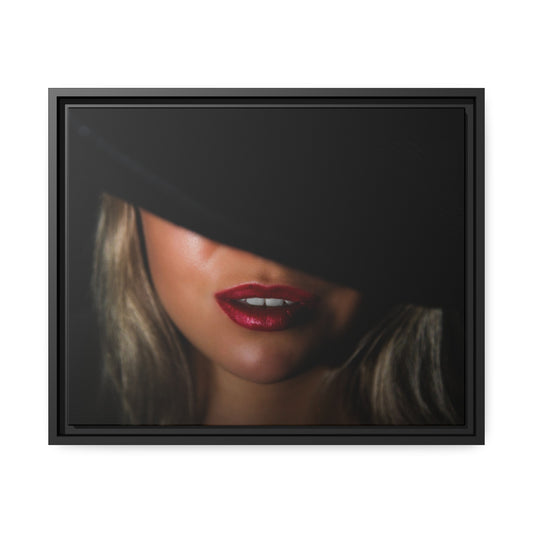 Red Lips - Framed Canvas