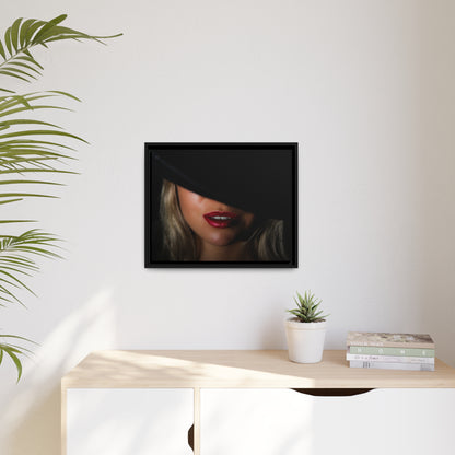 Red Lips - Framed Canvas